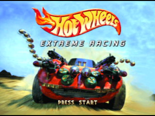 Hot Wheels Extreme Racing title screen for Playstation